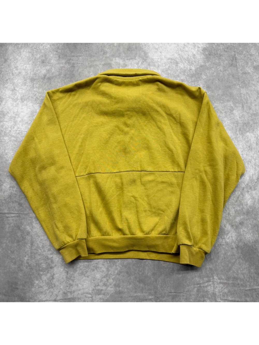 Aviator Nation Half Zip Sweatshirt Mens Medium Mustard Yellow Fleece Pullover - Picture 3 of 5